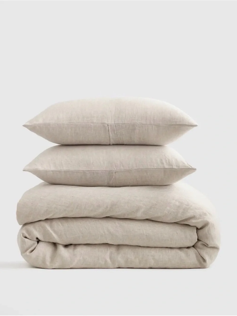 Quince European Linen Duvet Cover Set | Full/Queen | Natural Chambray